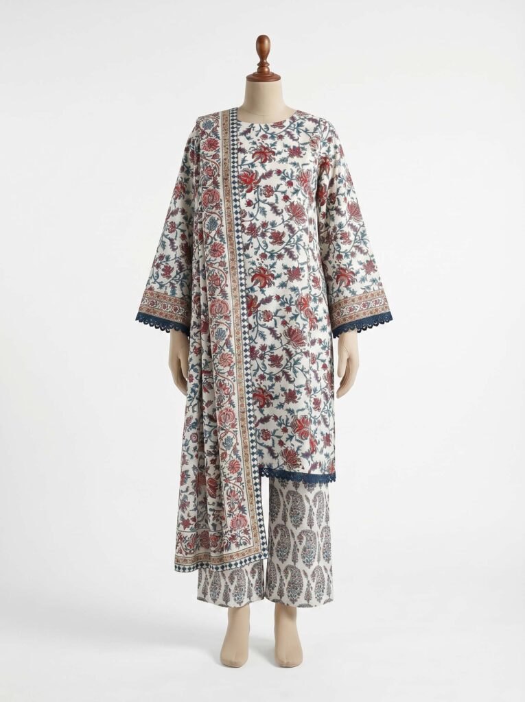 3 Piece – Printed Lawn Suit