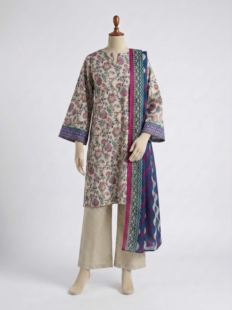 3 Piece – Printed Lawn Suit