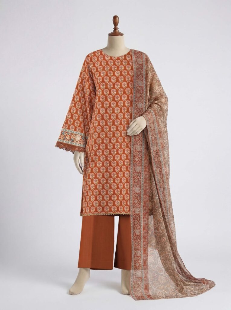 3 Piece - Printed Lawn Suit