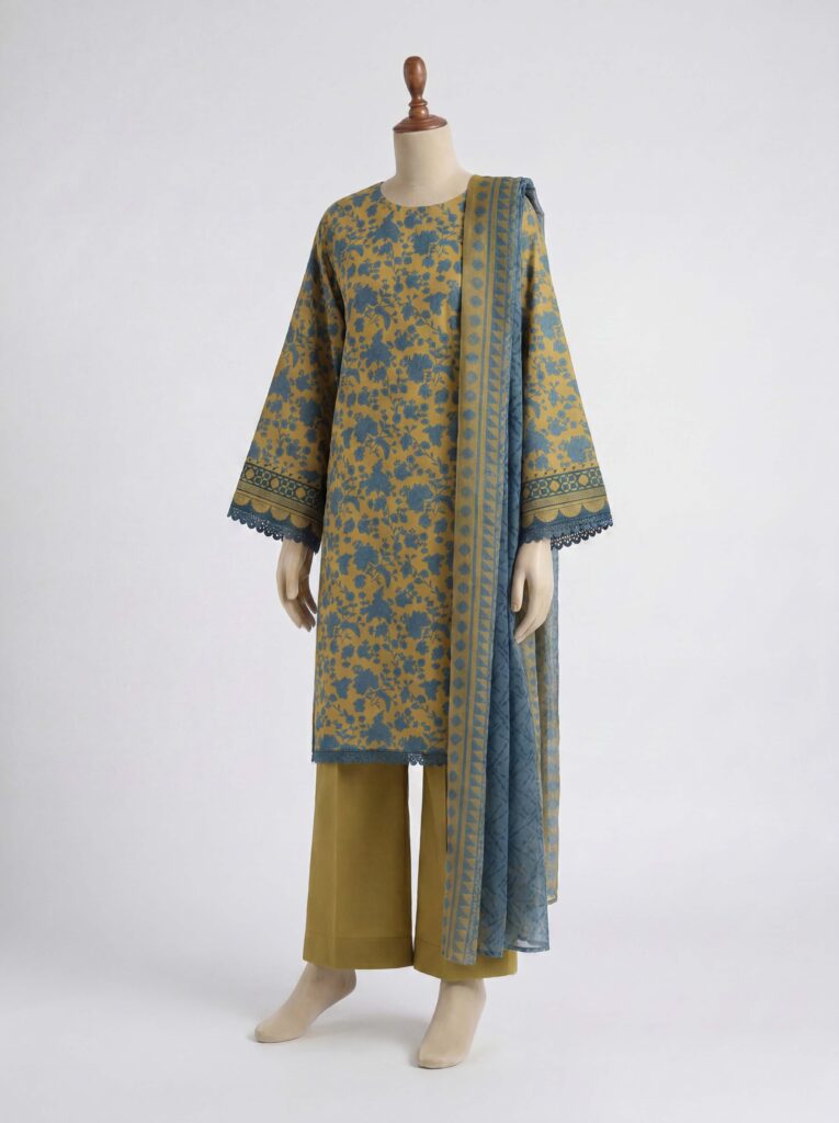 3 Piece - Printed Lawn Suit