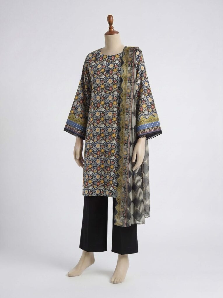3 Piece - Printed Lawn Suit