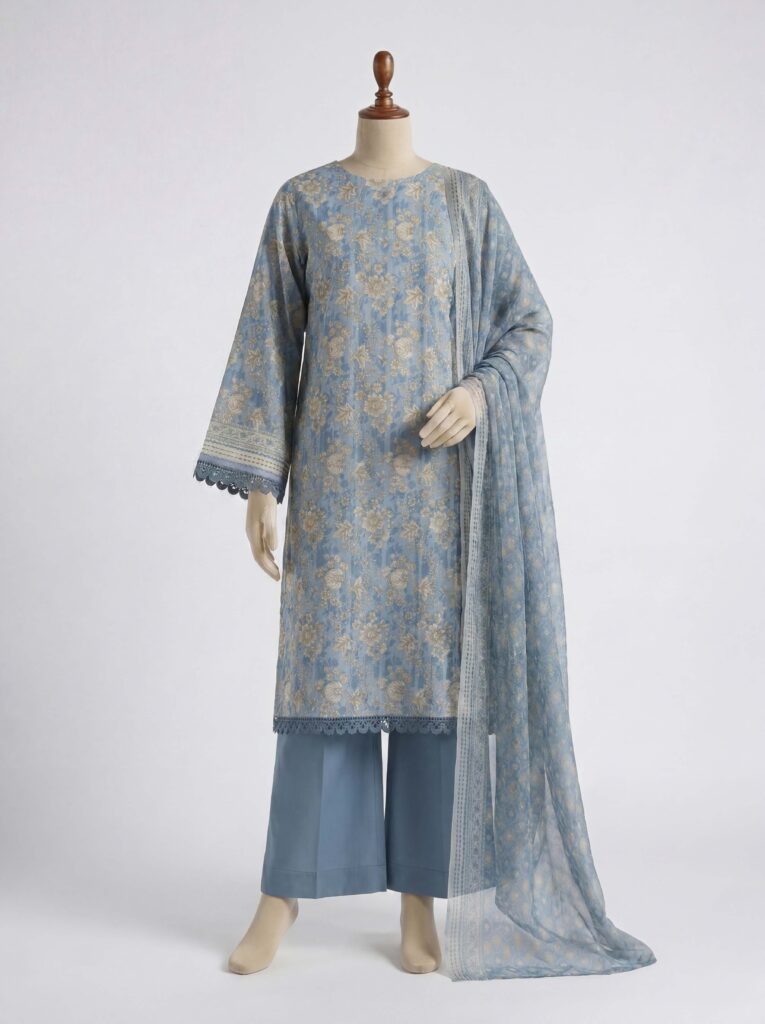 3 Piece - Printed Lawn Suit